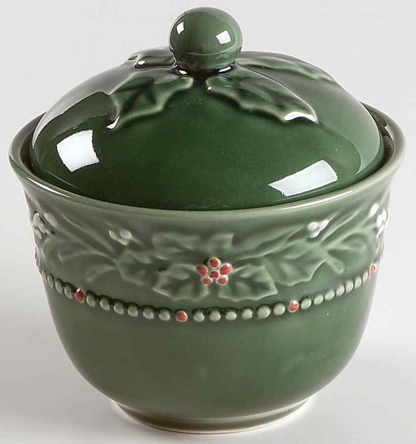 Christmas Berries Sugar Bowl & Lid by Hampton Forge-1