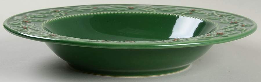 Christmas Berries Large Rim Soup Bowl by Hampton Forge-1