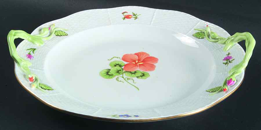 HER55 Handled Chop Plate (Round Platter) by Herend-1