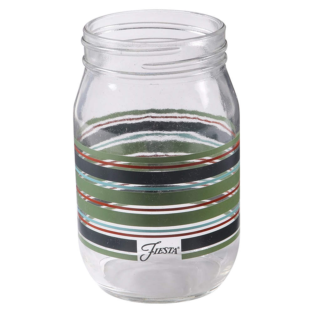 Fiestaware Coordinates Glassware Mason Jar Tumbler by Homer Laughlin -1