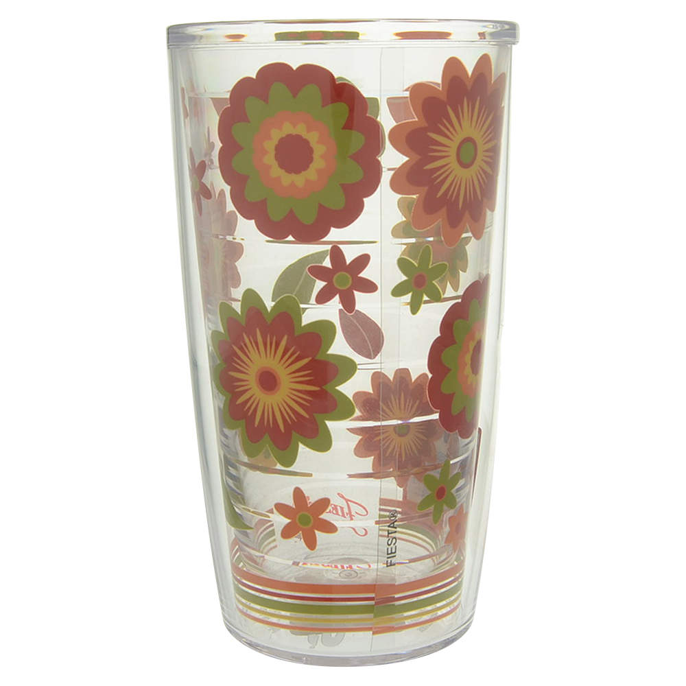 Fiestaware Coordinates 16 Oz Tervis Tumbler by Homer Laughlin -1