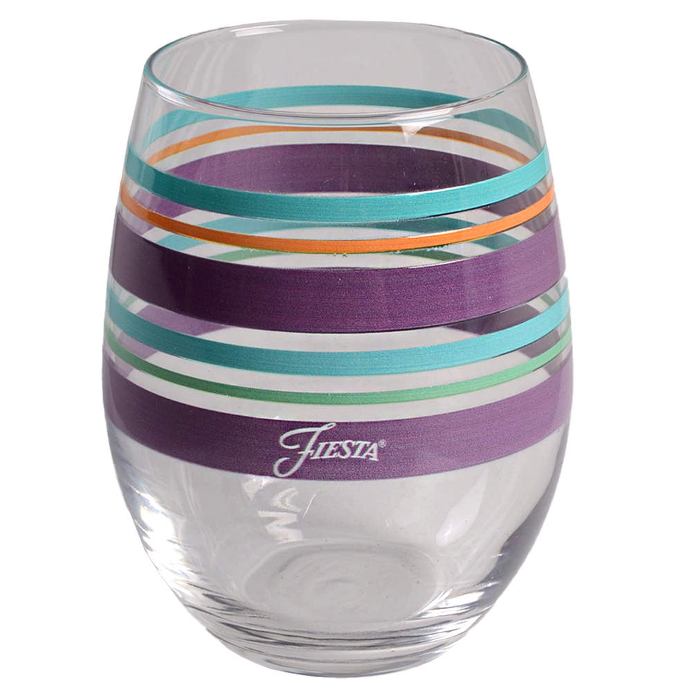 Fiestaware Coordinates Glassware Stemless Wine by Homer Laughlin -1