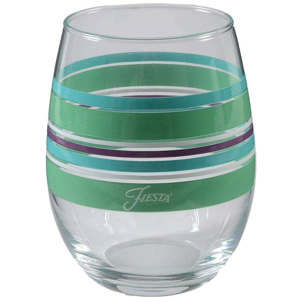 Fiestaware Coordinates Glassware Stemless Wine by Homer Laughlin -1