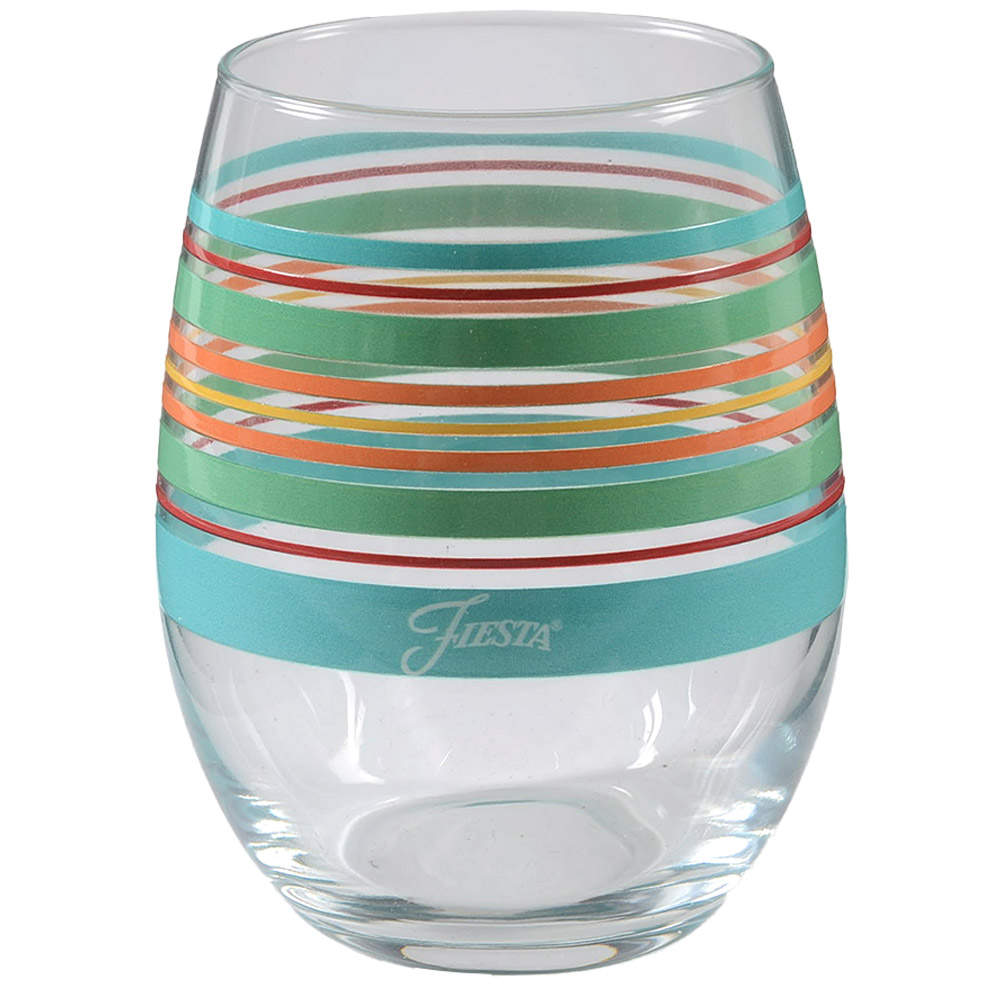 Fiestaware Coordinates Glassware Stemless Wine by Homer Laughlin -1