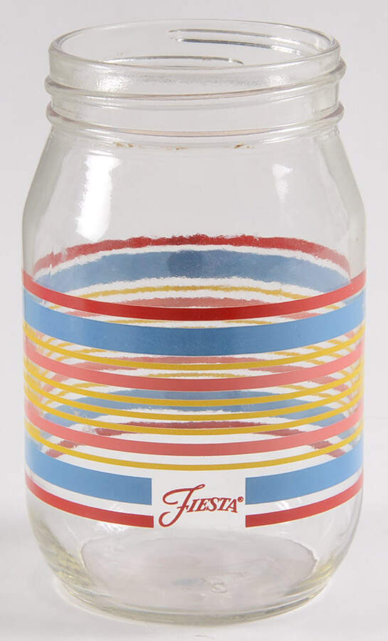 Fiestaware Coordinates Glassware Mason Jar Tumbler by Homer Laughlin -1