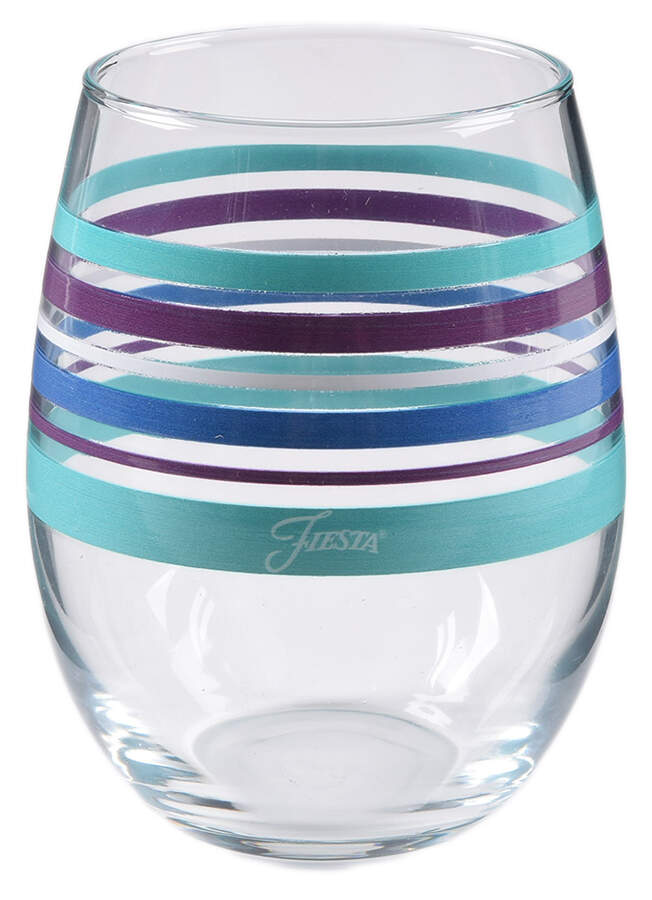 Fiestaware Coordinates Glassware Stemless Wine by Homer Laughlin -1