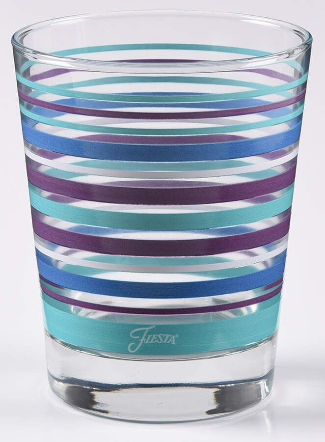 Fiestaware Coordinates 15 Oz Glass Double Old Fashioned by Homer Laughlin -1