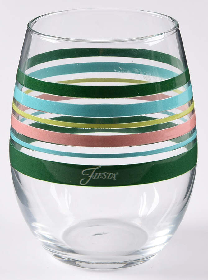 Fiestaware Coordinates Glassware Stemless Wine by Homer Laughlin -1