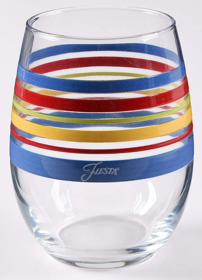 Fiestaware Coordinates Glassware Stemless Wine by Homer Laughlin -1