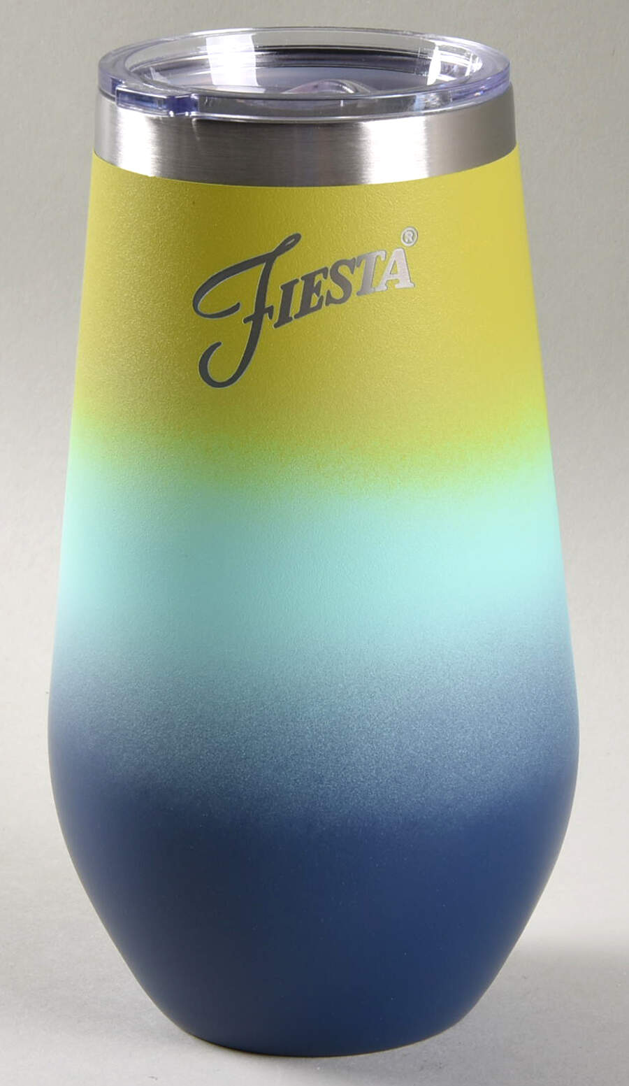 Fiestaware Coordinates Metal Wine Tumbler & Plastic Lid by Homer Laughlin -1
