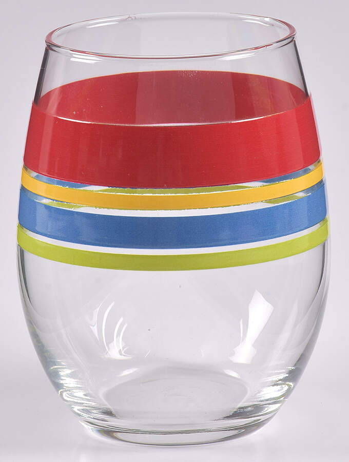 Fiestaware Coordinates Glassware Stemless Wine by Homer Laughlin -1