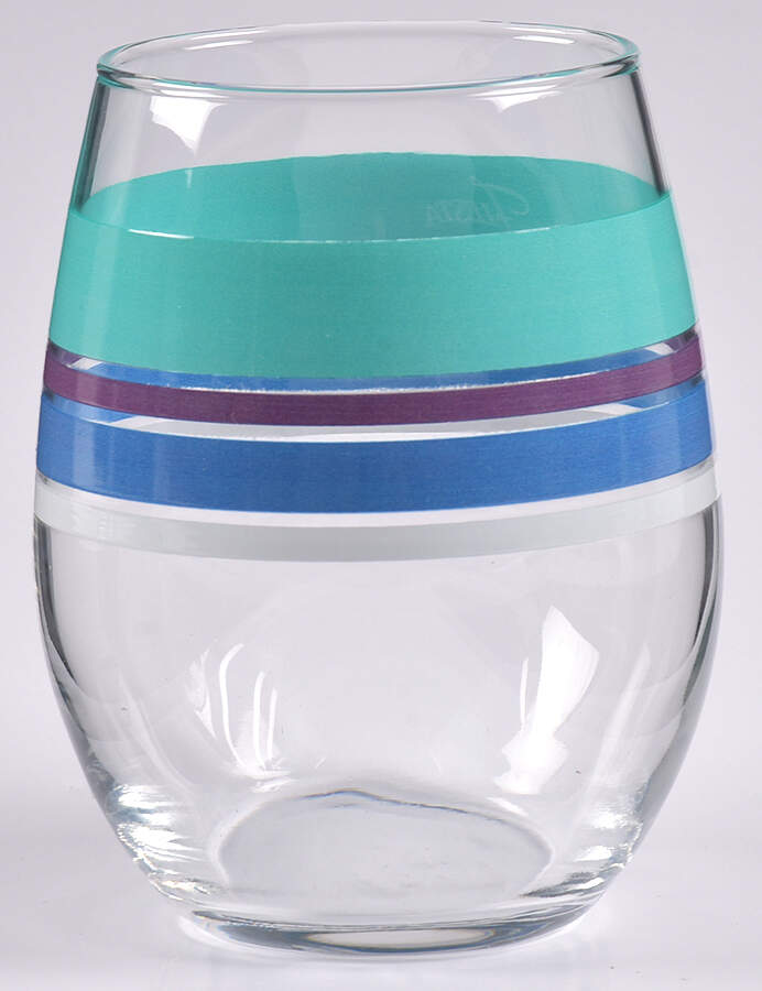 Fiestaware Coordinates Glassware Stemless Wine by Homer Laughlin -1