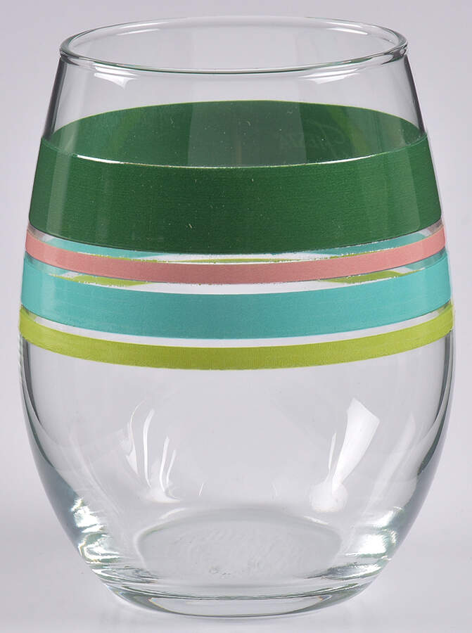 Fiestaware Coordinates Glassware Stemless Wine by Homer Laughlin -1