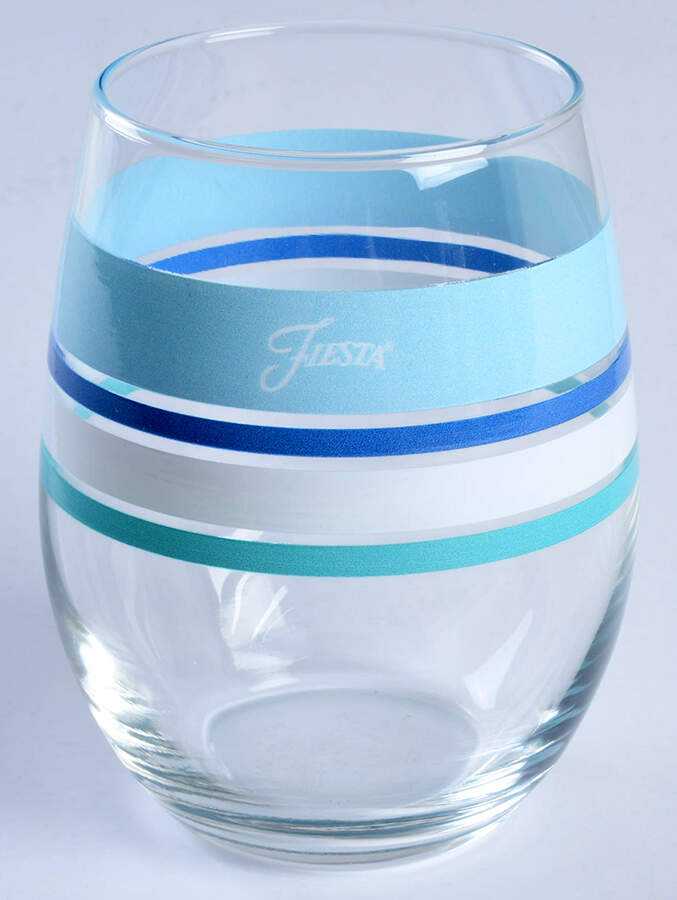 Fiestaware Coordinates Glassware Stemless Wine by Homer Laughlin -1