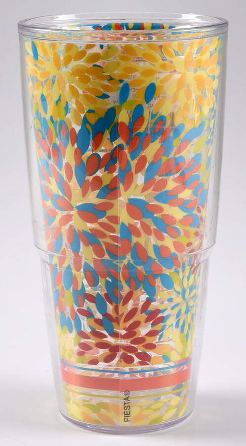Fiestaware Coordinates 24 Oz Tervis Tumbler by Homer Laughlin -1