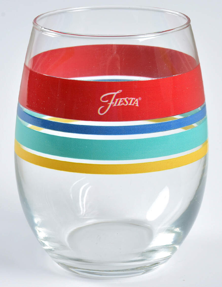 Fiestaware Coordinates Glassware Stemless Wine by Homer Laughlin -1