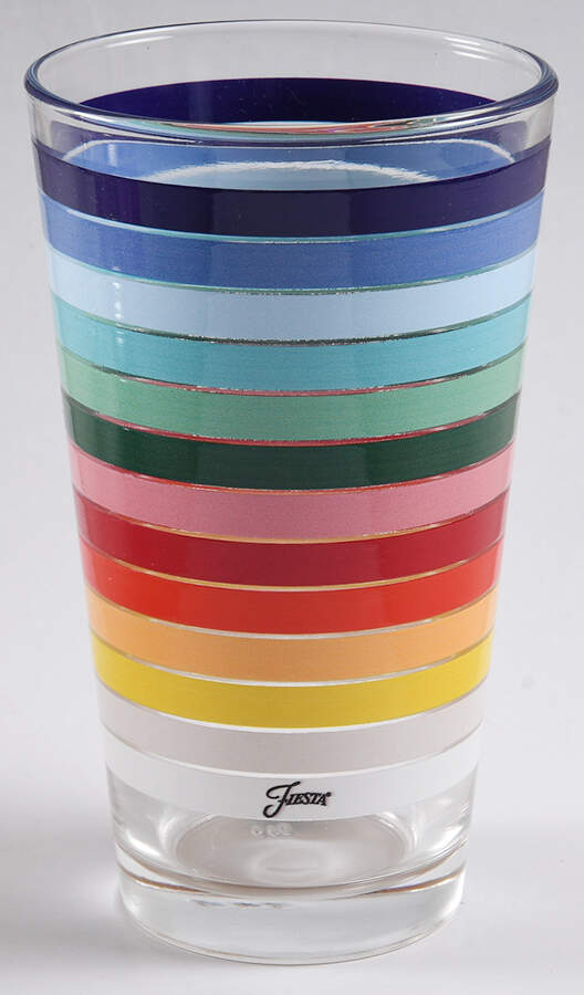 Fiestaware Coordinates 16 Oz Glassware Cooler by Homer Laughlin -1