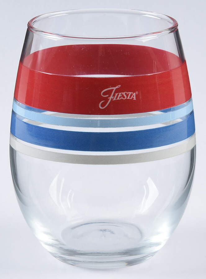 Fiestaware Coordinates Glassware Stemless Wine by Homer Laughlin -1