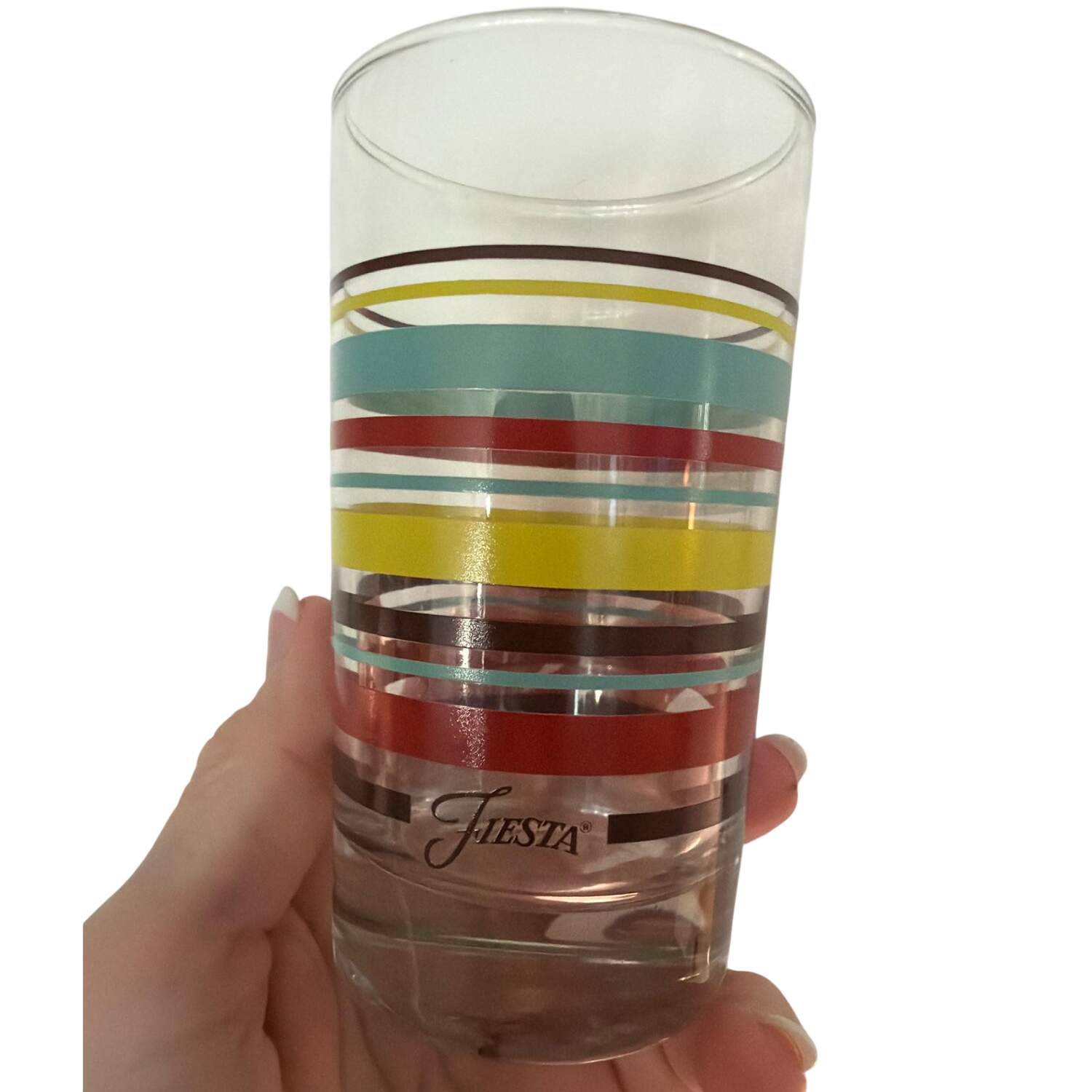 Fiestaware Coordinates 6 Oz Glassware Juice by Homer Laughlin -1