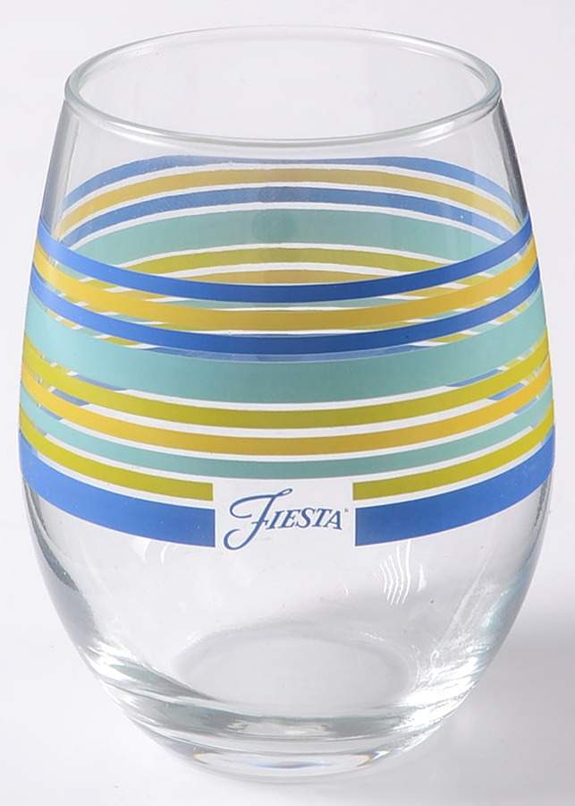 Fiestaware Coordinates Glassware Stemless Wine by Homer Laughlin -1