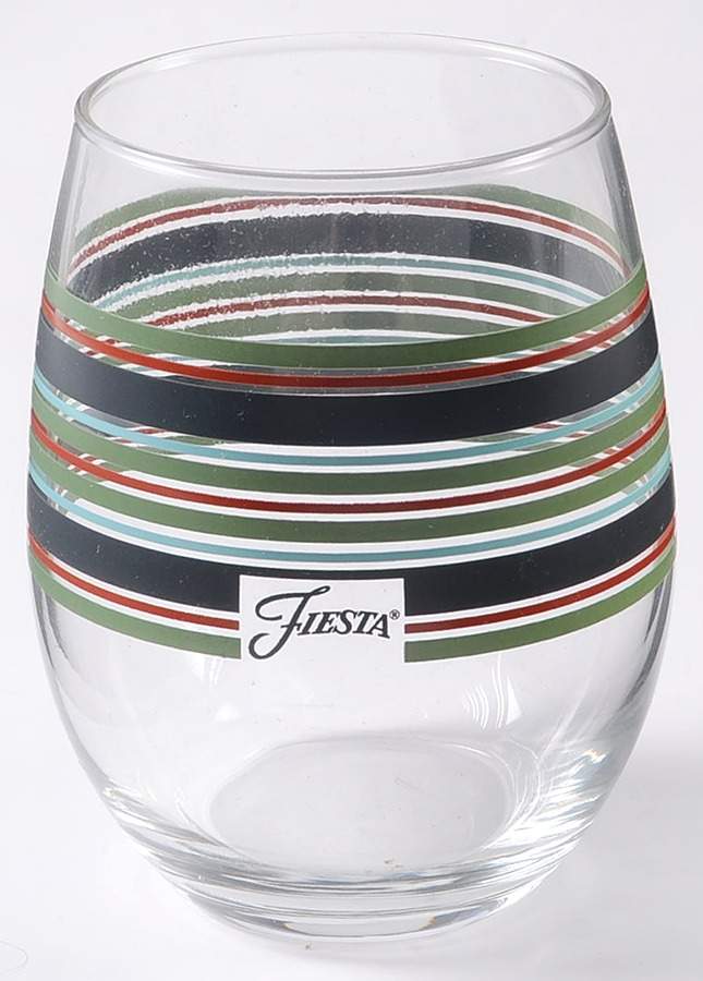 Fiestaware Coordinates Glassware Stemless Wine by Homer Laughlin -1