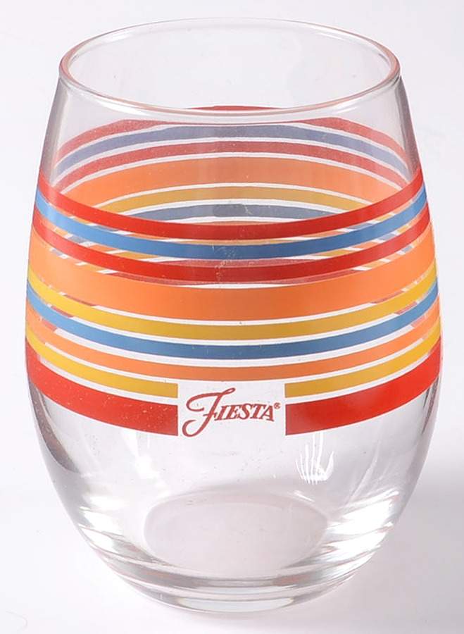 Fiestaware Coordinates Glassware Stemless Wine by Homer Laughlin -1