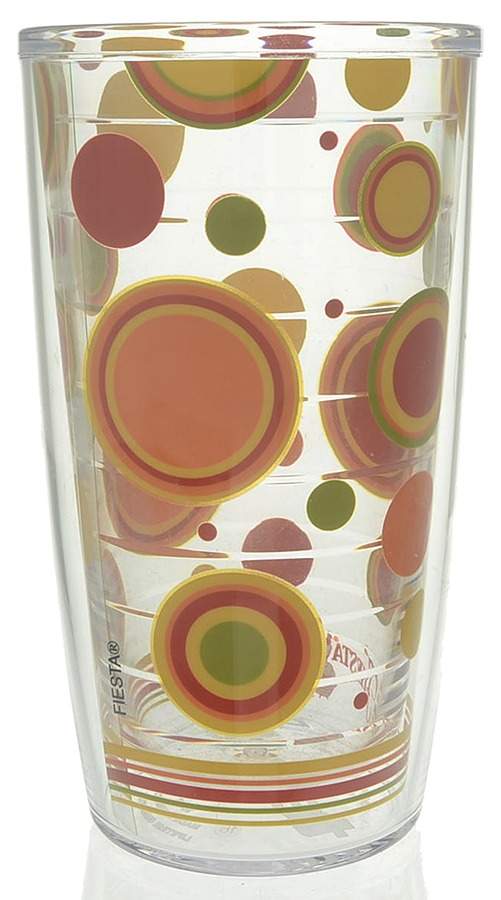 Fiestaware Coordinates 16 Oz Tervis Tumbler by Homer Laughlin -1