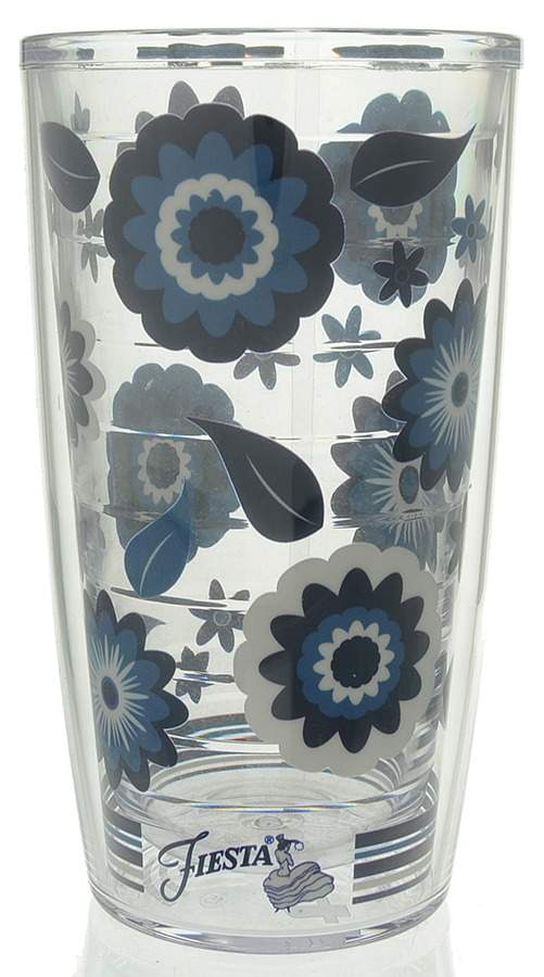 Fiestaware Coordinates 16 Oz Tervis Tumbler by Homer Laughlin -1