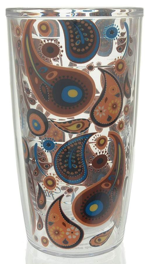 Fiestaware Coordinates 16 Oz Tervis Tumbler by Homer Laughlin -1