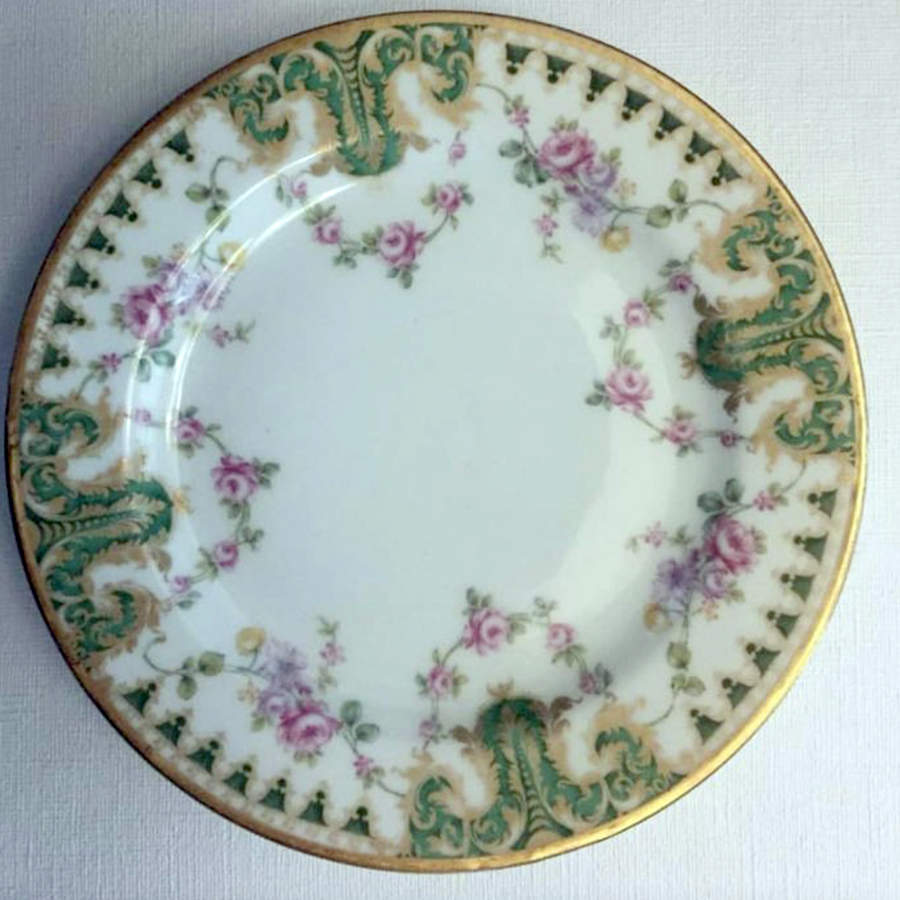H3531 Green Bread & Butter Plate by Haviland-1