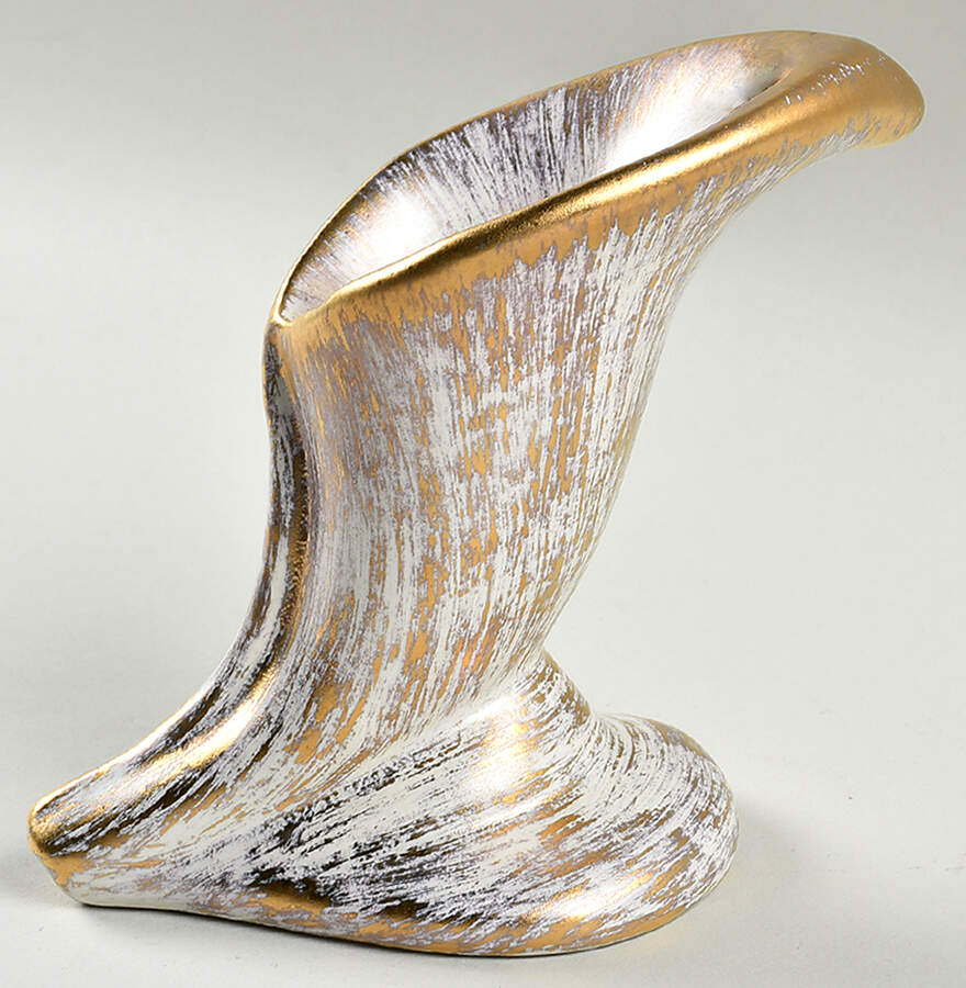 Gold Tweed 5" Candlestick by Haeger-1
