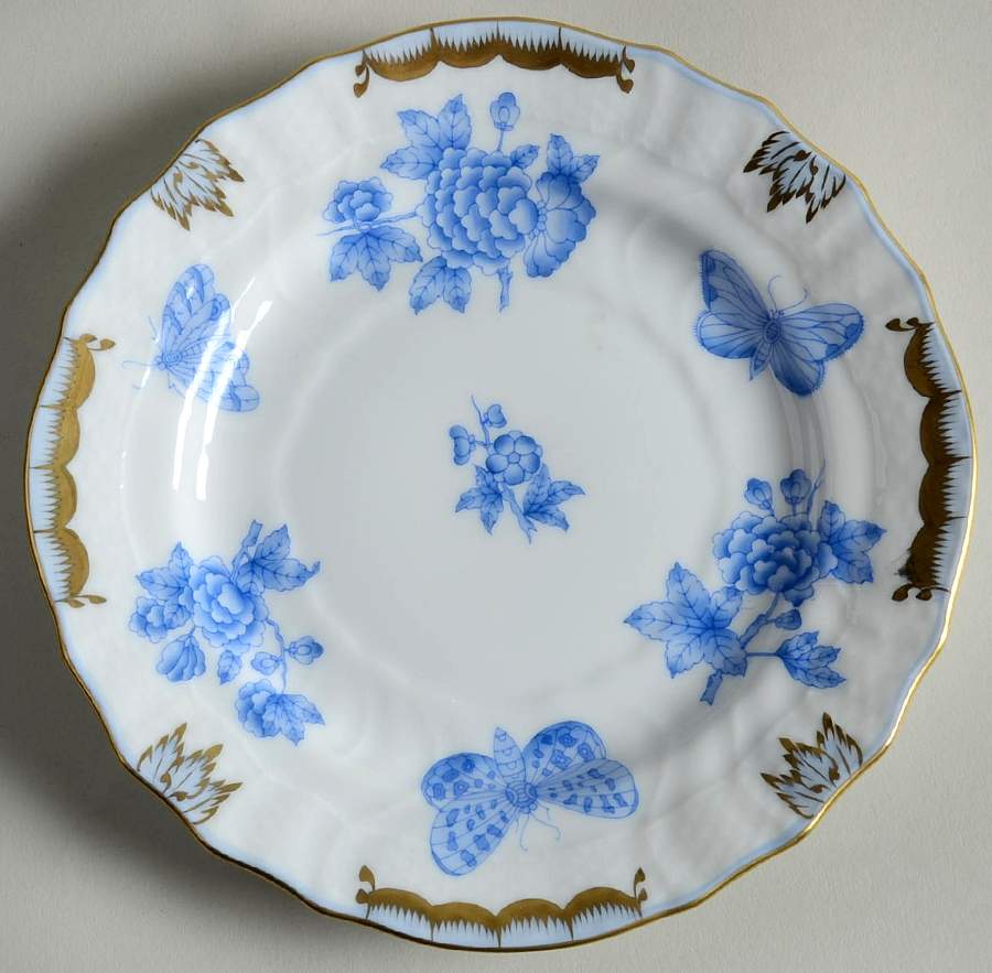 Fortuna Blue (VBOB) Bread & Butter Plate by Herend-1
