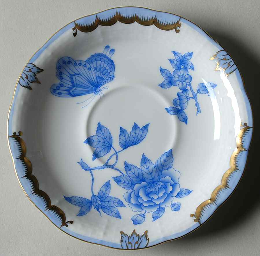 Fortuna Blue (VBOB) Saucer by Herend-1