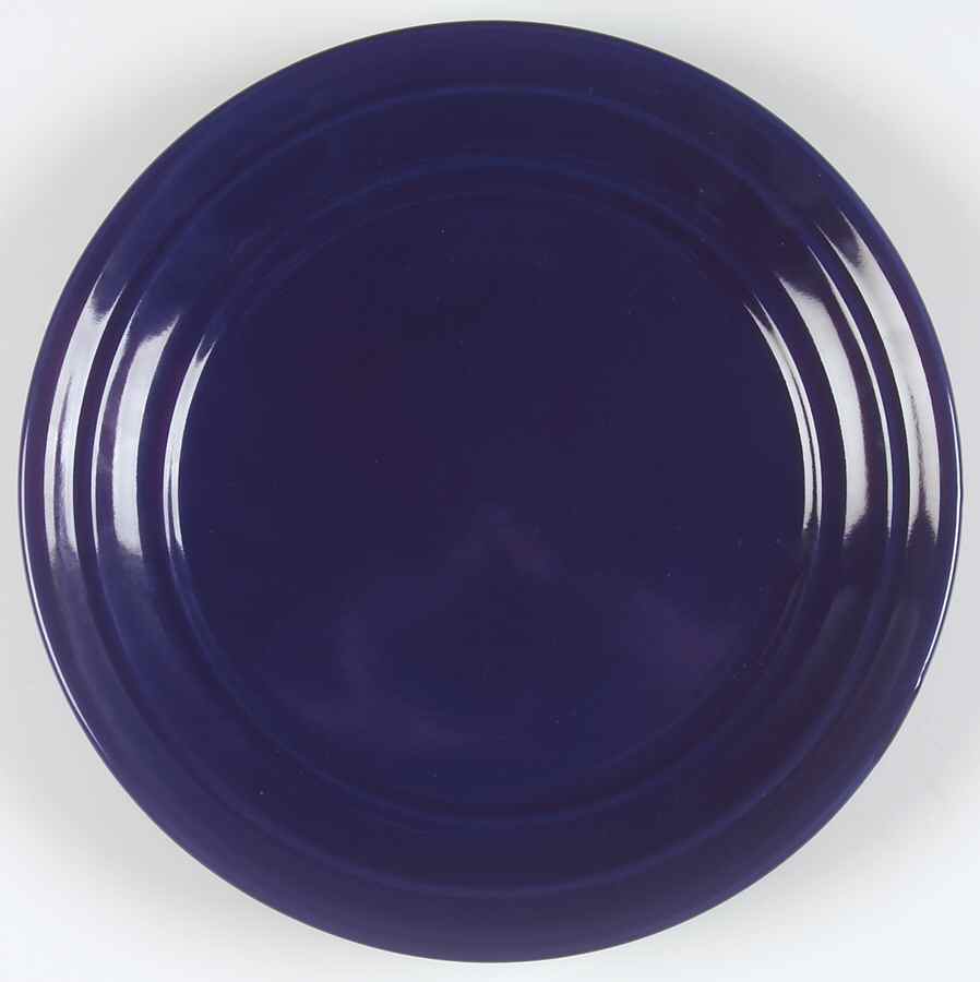 Blue Ribbed Dinner Plate by Home-1
