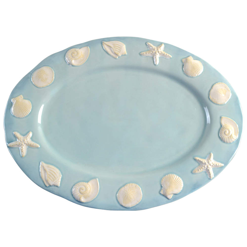 Shoreline 18" Oval Serving Platter by Homestudio-1