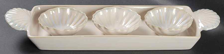 Shoreline Condiment Set-3 Open Bowls & Tray by Homestudio-1