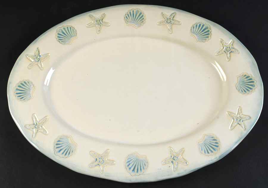 Shoreline 18" Oval Serving Platter by Homestudio-1