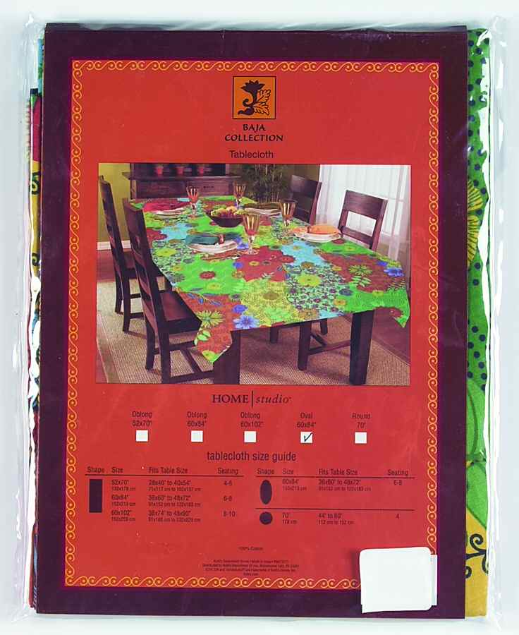 Baja 60" X 84" Oblong Tablecloth by Homestudio-1