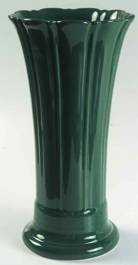 Fiesta Evergreen (Intro 2007) 9" Flared Vase by Homer Laughlin -1