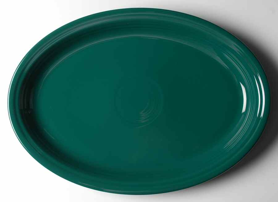 Fiesta Evergreen (Intro 2007) 19" Oval Serving Platter by Homer Laughlin -1