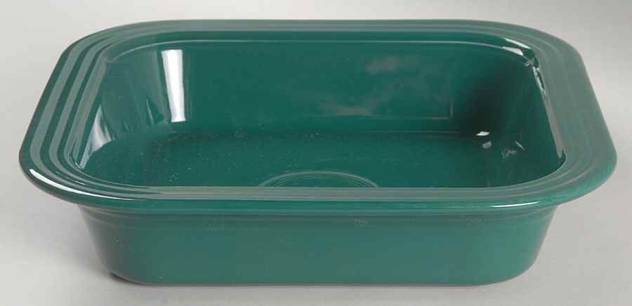 Fiesta Evergreen (Intro 2007) 10" Square Baker by Homer Laughlin -1