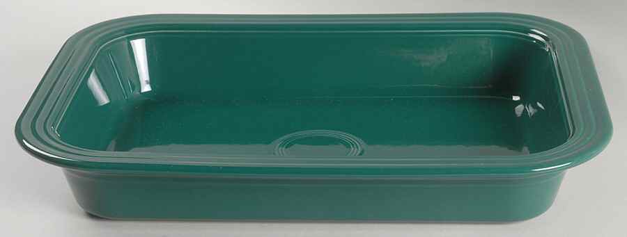 Fiesta Evergreen (Intro 2007) 14" Rectangular Baker by Homer Laughlin -1