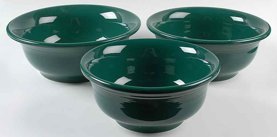 Fiesta Evergreen (Intro 2007) (3 Piece) Mixing Bowl Set by Homer Laughlin -1