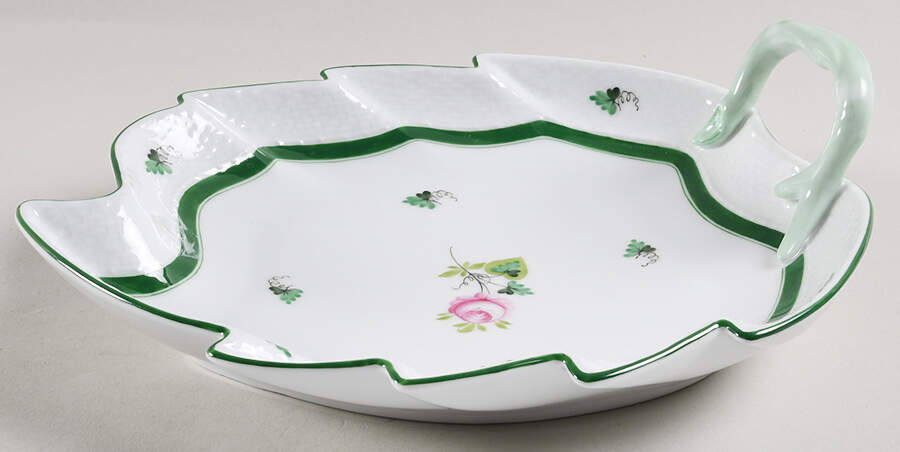 Vienna Rose 9" Leaf Dish by Herend-1