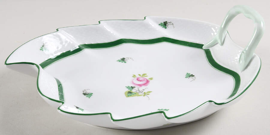 Vienna Rose 9" Leaf Dish by Herend-1
