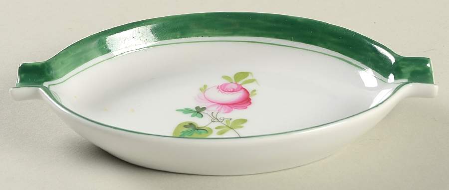 Vienna Rose 4" Oval Ashtray by Herend-1