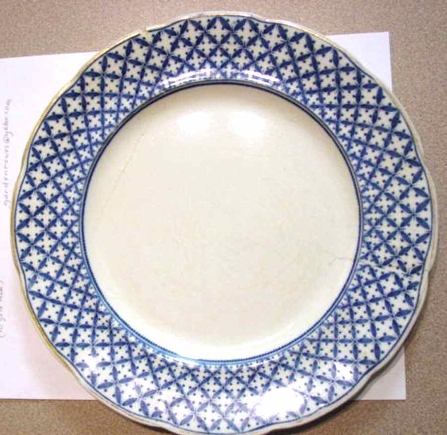 Chantilly Blue (No Bird) Dinner Plate by Sampson Hancock & Sons-1