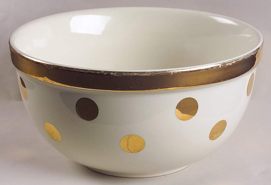 Gold Label Kitchenware Dots 8" Thick Rim Bowl by Hall-1