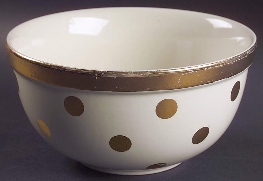 Gold Label Kitchenware Dots 7" Thick Rim Bowl by Hall-1