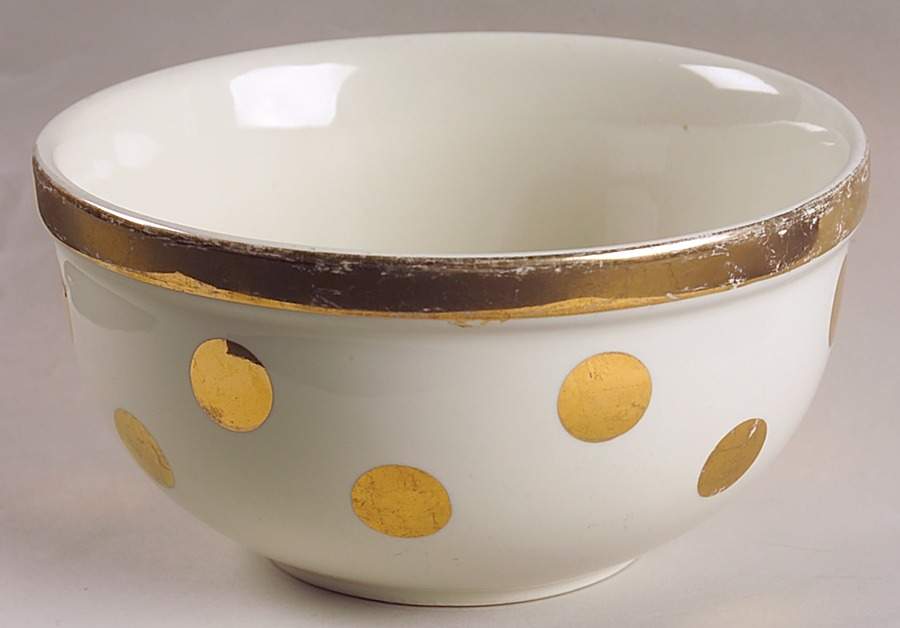 Gold Label Kitchenware Dots 6" Thick Rim Bowl by Hall-1